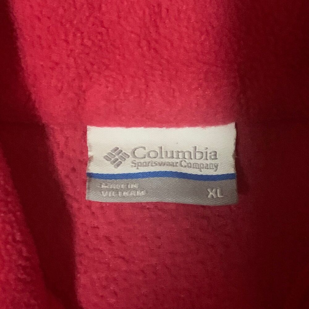 Columbia Fleece Jacket Womens XL Pink Long Sleeve Full Zip Mock Neck Outdoor - Picture 5 of 6